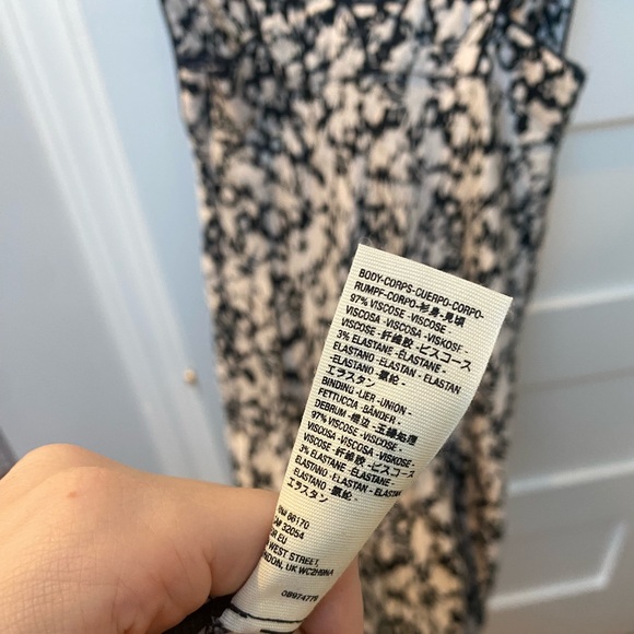 Free People Black and beige Floral Midi Dress - Picture 10 of 12
